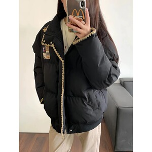 【215】25棉服男女冬季情侣装刺绣棉衣外套面包A079-M999-P85