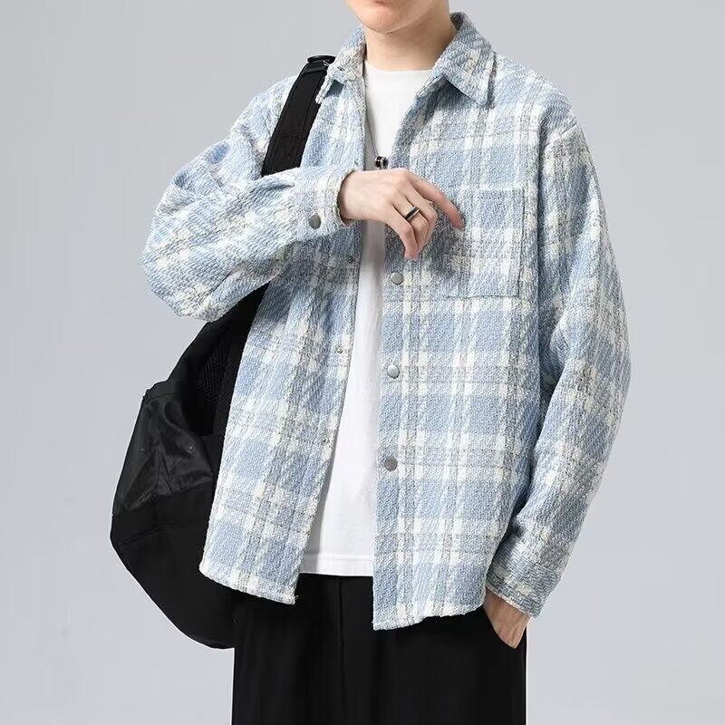【208】小香风外套男款宽松休闲毛呢夹克A079-CS440-P46,男装夹克,电商A079