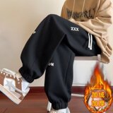 【235】男士冬季加绒新款宽松束脚卫裤休闲长裤A079-K105-P35，男装休闲裤，电商A079