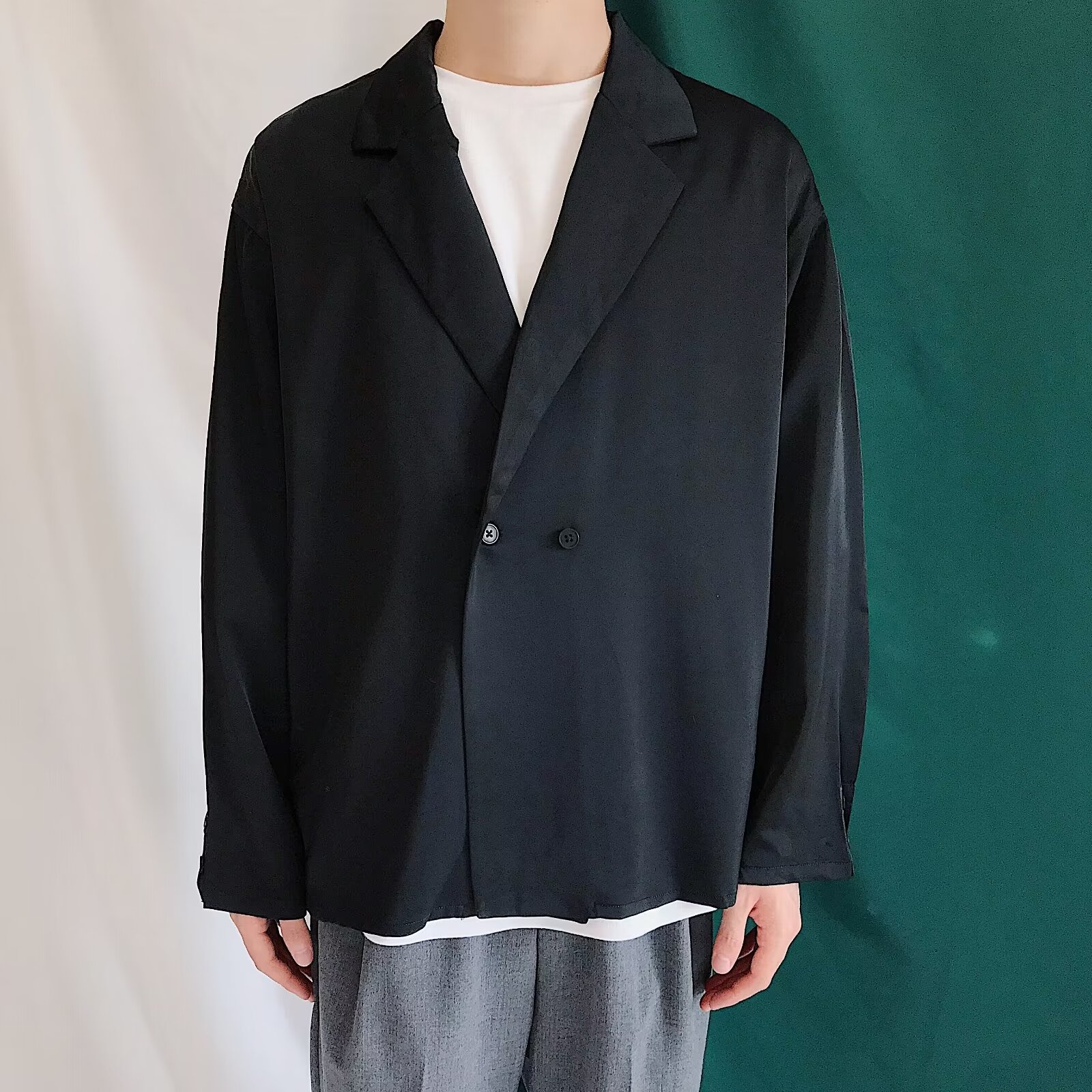 【59】25衬衫纯色长袖西装男白色西服外套A079-C30-P31,男装西服套装,电商A079