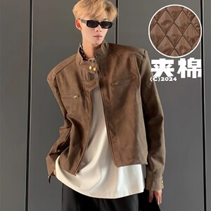 【网7】夹克女短款潮牌夹棉服垫肩外套秋冬A079-M8042-P67-82