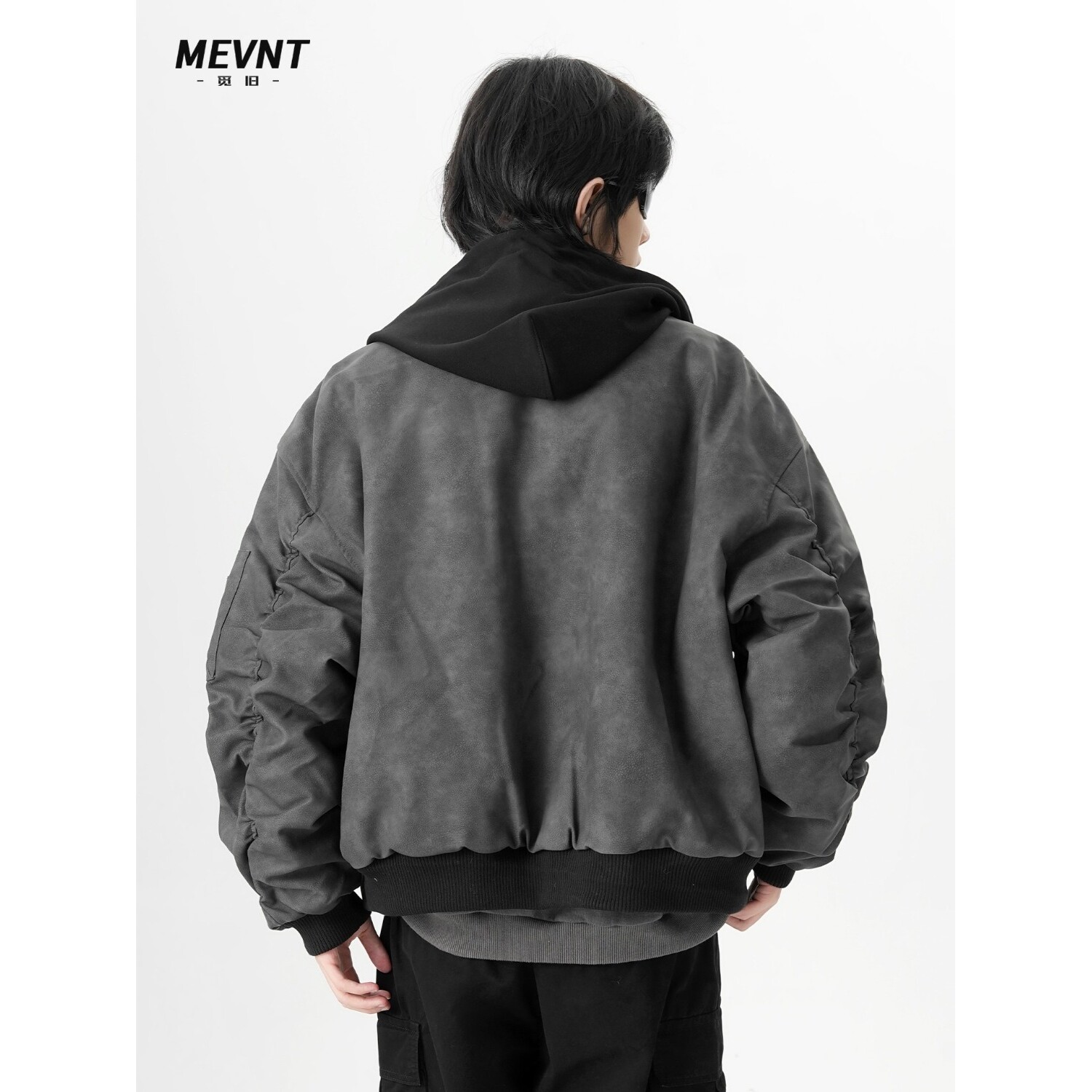 【网159】冬季假两件皮衣外套男夹棉棉服A079-K704-P70,男装皮衣,电商A079