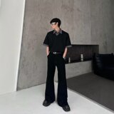 [012]休闲格子假两件polo衫短袖男宽松半袖T恤A079-D918-P35，男装T恤，电商A079