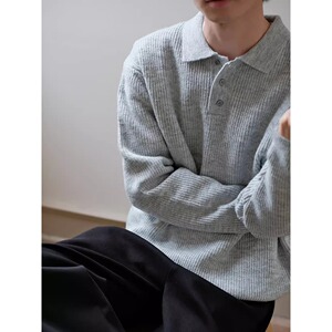 【001】5翻领POLO衫毛衣秋冬新款百搭针织毛衫A079-2521-P55图片