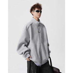 [004]立领夹克外套男宽松百搭休闲运动开衫卫衣A079-W407-P49图片