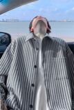 【网149】条纹衫男长袖秋冬日系薄款打底衬衣A079-C49-P43，男装T恤，电商A079