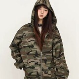 【225】帽短款卫衣2025秋冬加绒宽松甜酷风外套潮A079-WY451-54，女装短外套，电商A079