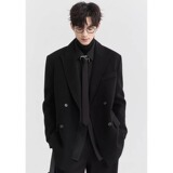 [001]男士双排扣百搭宽松休闲西服外套男装上衣A079-W26-P76，男装西服，电商A079