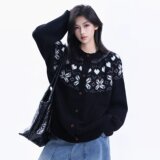 【79】2025新款冬季拼色毛织长袖外套针织衫A079-MY6633-P65，男装针织衫/毛衣，电商A079