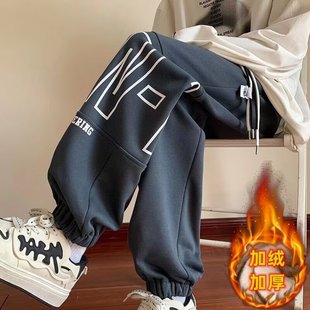 235 K109加绒 休闲卫裤 A079 P39 男加绒运动长裤