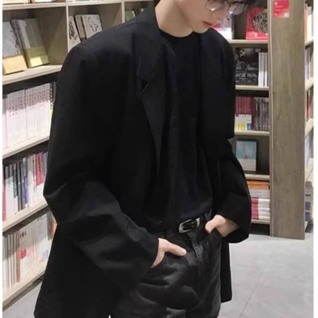 [006]垫肩西装原宿文艺气质简约时尚流行百搭新款A079-XZ01-P52，男装西服套装，电商A079