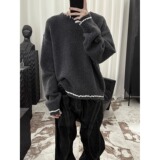 【13】针织衫男士秋套头毛衣宽松圆领上衣A079-5350-P58，男装针织衫/毛衣，电商A079