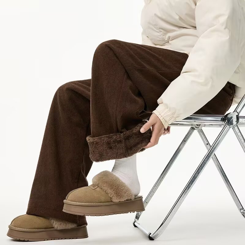 【002】款秋冬季松紧腰灯芯绒加厚直筒裤A078-A8086-P37，男装休闲裤，电商A079