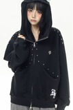【214】开衫新款潮牌连帽宽松休闲上衣卫衣外套A079-WY204-P65，女装短外套，电商A079