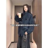 【205】皮夹克春秋设计感宽松皮衣潮牌翻领外套A079-JK889-P74，男装夹克，电商A079