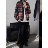 【网7】25两面穿格子PU皮夹克男A079-JK8565-P69，男装夹克，电商A079