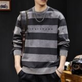 【189】25条纹圆领卫衣休闲新款情侣宽松长袖A079-W328-P42-45，男装卫衣，电商A079