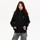 【214】新款潮牌连帽宽松休闲上衣卫衣外套A079-WY204-P65，女装短外套，电商A079