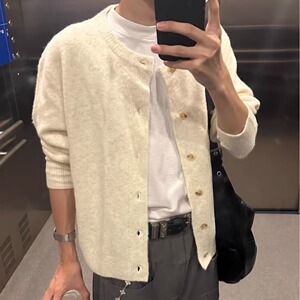 【网52】25宽松圆领针织开衫男外套A079-M275-P55图片