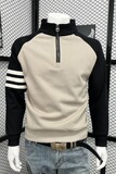 【网49】百搭撞色半拉链立领卫衣A079-W124-P38，男装卫衣，电商A079