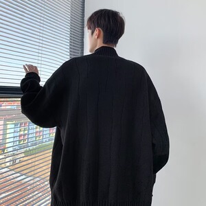 【001】立领针织开衫外套男士冬宽松休闲毛衣A079-M5003-P55图片