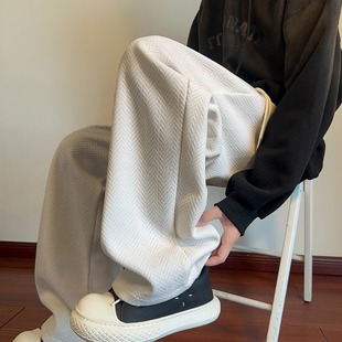 子纹针织卫裤 垂感阔腿裤 男款 A079 P38 K6022 002