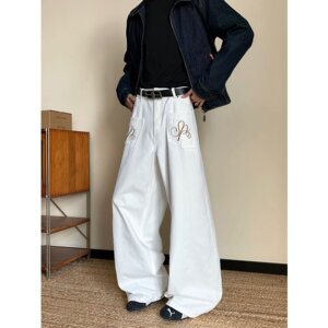 【网39】牛仔裤松显瘦直筒阔腿拖地裤A079-7805-P47图片