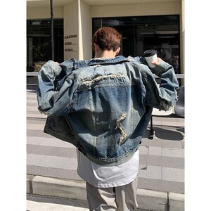 【77】牛仔夹克男潮牌休闲百搭高街设装外套A079-JK198-P78,男装夹克,电商A079