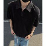 [012]麦穗纹提花polo领短袖t恤男半截袖上衣百搭A079-D925-P35，男装T恤，电商A079