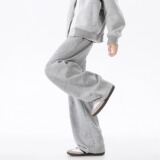 【236】宽松腰常规纯色廓形阔腿休闲裤长裤A079-K201-p42，男装休闲裤，电商A079