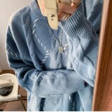 【86】2025外套秋冬款加厚高级感痞帅针织衫A079-MY235-P55，男装针织衫/毛衣，电商A079