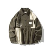 拼色衬衣外衬衫式夹克宽松大码A079-W05-53【网络图1】4-8XL元，男装夹克，电商A079