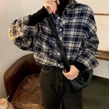 【网116】早秋新款女装2025格子衬衫A079-CS130-P25，男装衬衫，电商A079