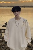 【网126】休外套闲新中式圆领毛衣男装新款秋季A079-6592-P43，男装针织衫/毛衣，电商A079