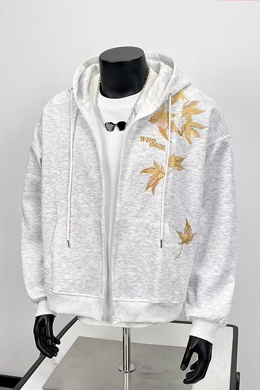 【网38】刺绣卫衣男女小众设计感休闲潮百搭外套A079-WY05-P56,女装短外套,电商A079