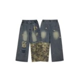 【104】拼接牛仔裤A079-M606-P60，男装牛仔裤，电商A079