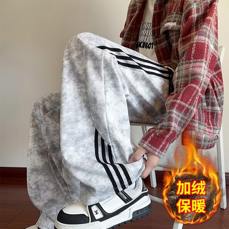 【001】5加绒卫裤男2025秋冬休闲裤潮A079-5013加绒-特P45，男装休闲裤，电商A079