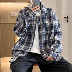 【网图有货14】宽松格纹衬衣外套休闲A079-RS127-P28图片