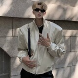 【77时尚】5休闲皮立领垫肩机车服夹克男装A079-PJK48-P64，男装夹克，电商A079