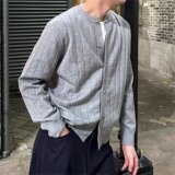 【99】开衫毛衣男韩圆领宽松百搭外套针织衫A079-MY3411-P55，男装针织衫/毛衣，电商A079
