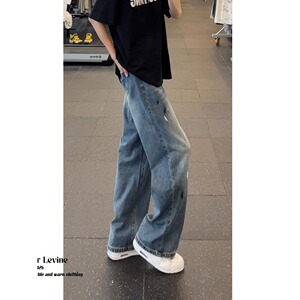 25原版质量 半松紧涂鸦直通牛仔裤A079-445-P46图片
