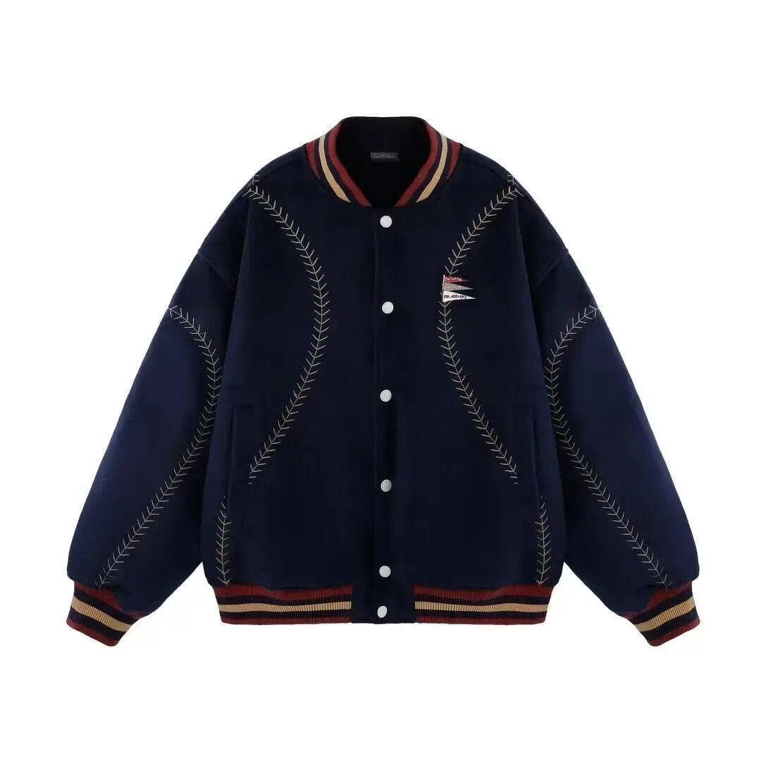 【001】加绒加厚刺绣棒球服A079-夹克情侣外套A079-M667-P77,男装夹克,电商A079