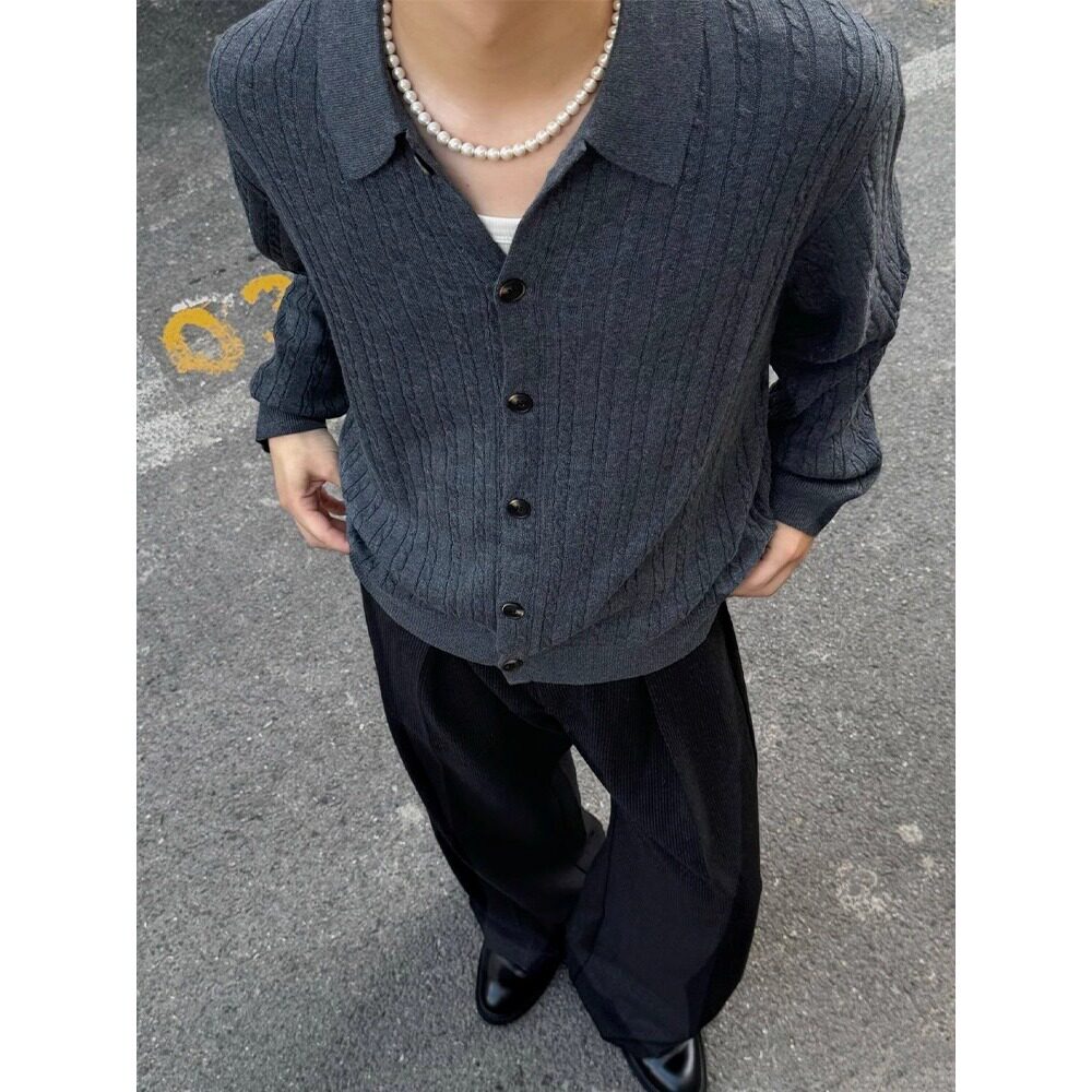 【网13】休闲北极绒开衫毛衣A079-M5118-P57,男装针织衫/毛衣,电商A079