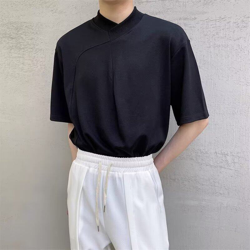 [003]潮牌白色短袖t恤男夏季男宽松凉感半袖上衣A079-T146-P30,男装T恤,电商A079
