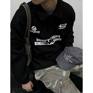 【200】25半拉链翻领卫衣男 秋季纯棉POLO领A079-WY48-P44-50,男装Polo衫,电商A079