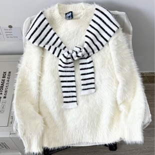 D060 25秋冬宽松套头慵懒风针织上衣A079 P66 网94