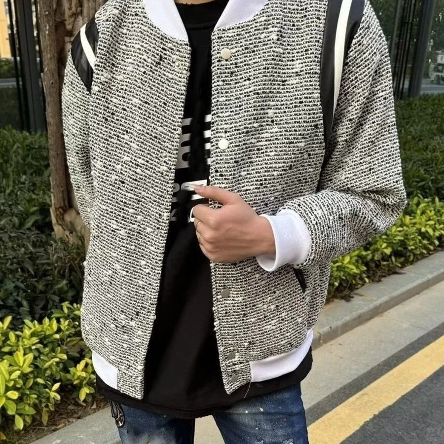 [11]接棒球服外套男女情侣美式复古撞色小香风夹克A079-M700-P53,男装夹克,电商A079