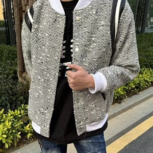 [11]接棒球服外套男女情侣美式复古撞色小香风夹克A079-M700-P53图片