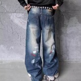 [008]牛仔裤男潮牌直筒宽松休闲裤A079-N3965-P55，男装牛仔裤，电商A079