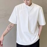 [003]潮牌白色短袖t恤男夏季男宽松凉感半袖上衣A079-T146-P30，男装T恤，电商A079